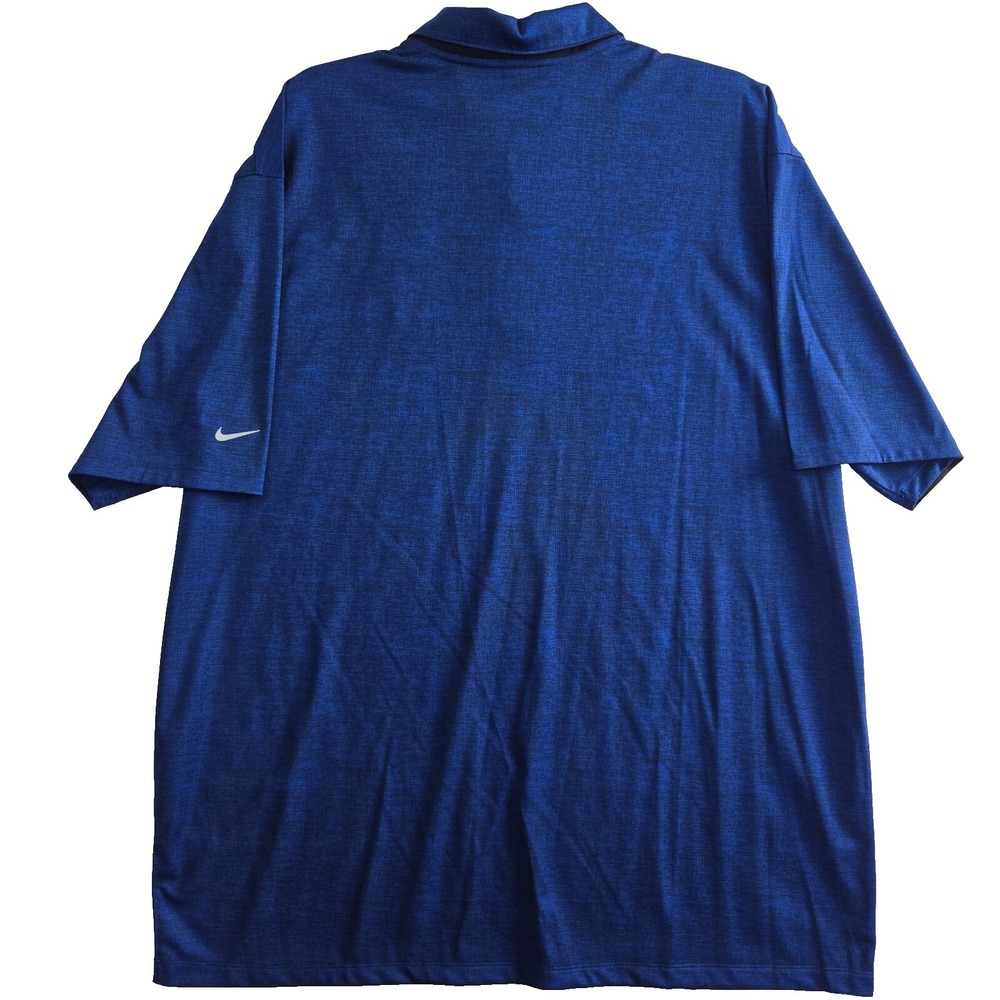 Nike Golf Men's Size 2XL Dri-fit Short Sleeve 1/4 Button Blue Black Breathable - Picture 7 of 9
